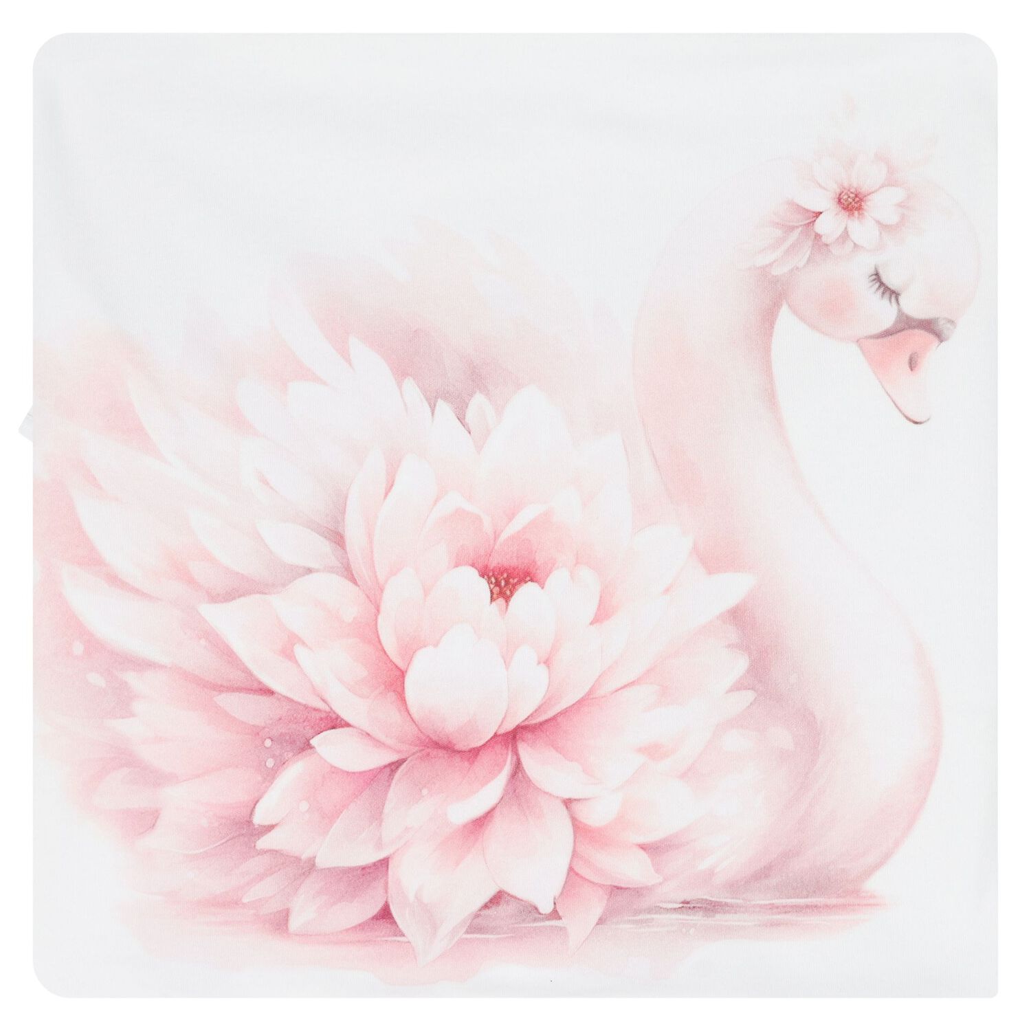 Baby Girls White & Pink Swan Babygrow Set, 1, hi-res image number null