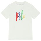 Boys White Logo T-Shirt, 1, hi-res