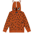 Boys Brown Fox Zip Up Top, 1, hi-res