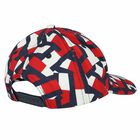 Boys Navy, White & Red Logo Cap, 1, hi-res