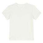 Younger Boys White Logo T-Shirt, 1, hi-res