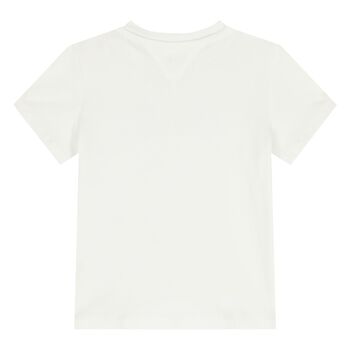 Younger Boys White Logo T-Shirt