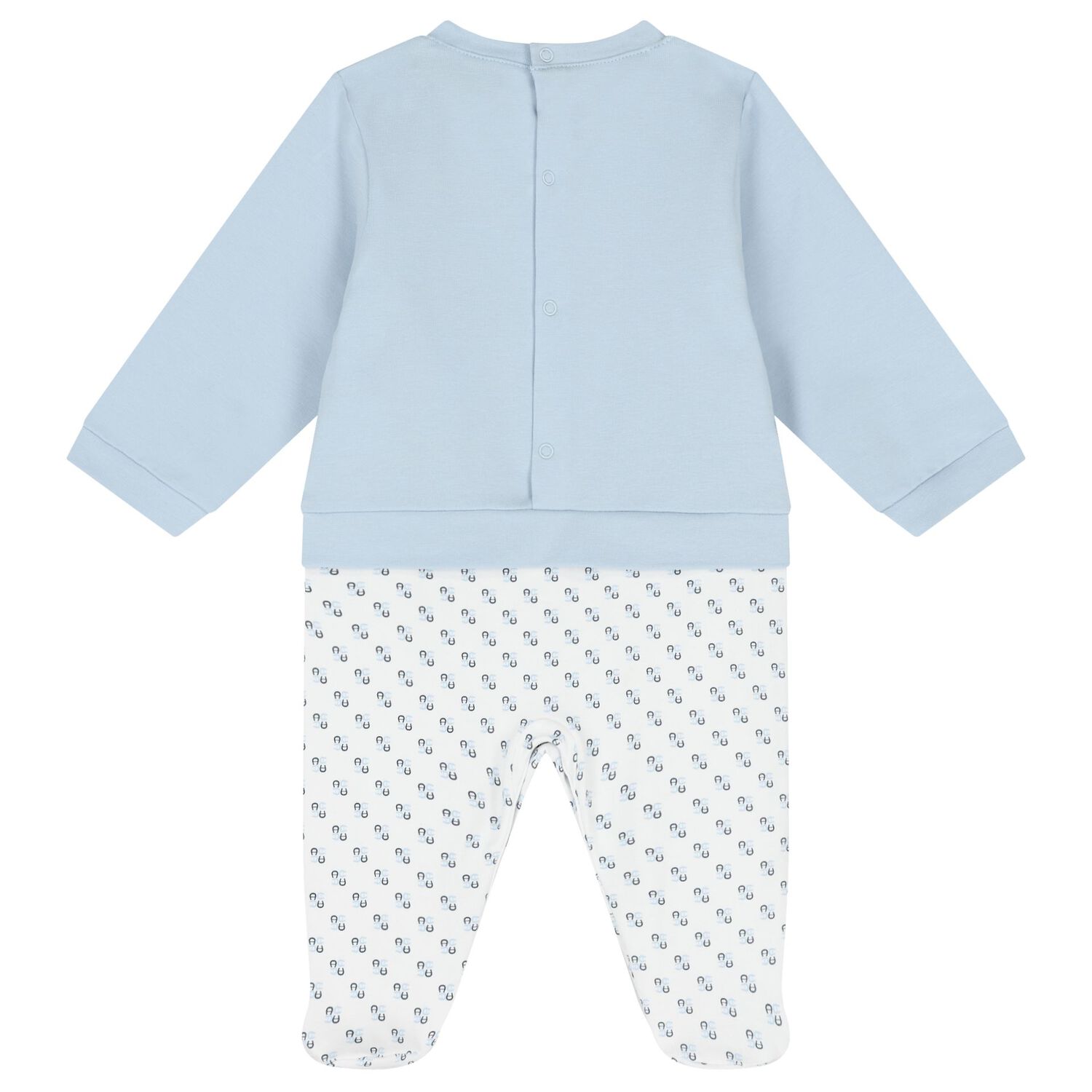 Baby Boys Blue Logo Babygrow, 2, hi-res