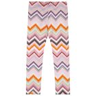Girls Pink Zig Zag Leggings, 1, hi-res