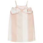Girls Pink Bow Iridescent Dress, 1, hi-res