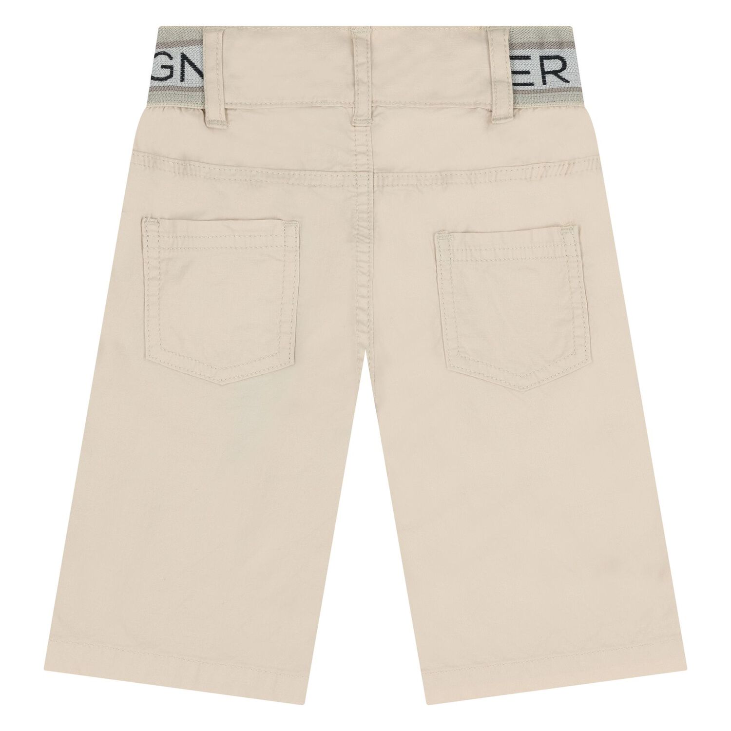 Younger Boys Beige Logo Shorts, 2, hi-res