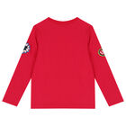 Girls Pink Logo Long Sleeve Top, 1, hi-res