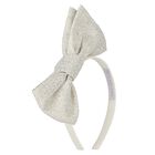 Girls Gold Bow Headband, 3, hi-res