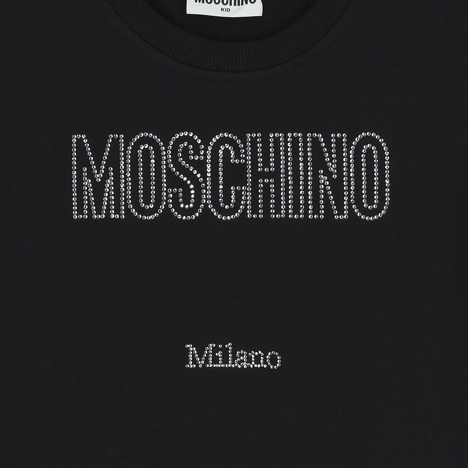 Girls Black Logo Dress, 2, hi-res