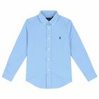 Boys Blue & White Logo Shirt , 1, hi-res