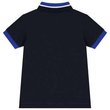 Boys Blue Logo Polo Shirt