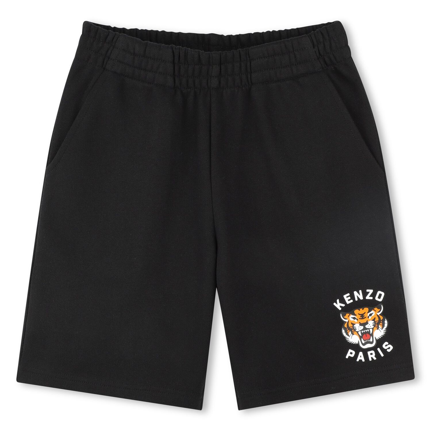 Boys Black Tiger Logo Shorts, 1, hi-res image number null