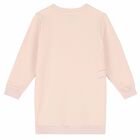Girls Pink Ballerina Sweatshirt Dress, 1, hi-res