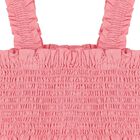 Girls Pink Shirred Top, 1, hi-res