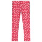 Girls Pink Butterfly Leggings, 1, hi-res