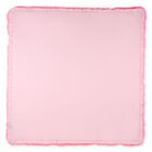 Baby Girls Pink Straberry Ruffled Blanket, 1, hi-res