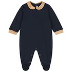 Baby Boys Navy Blue & Beige Geo Map Babygrow Gift Set, 4, hi-res