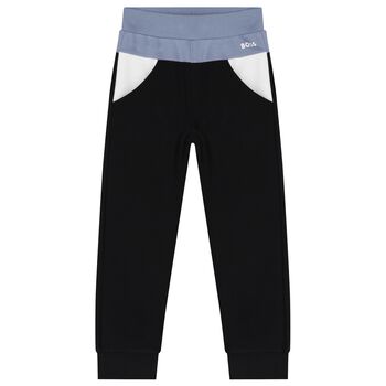 Boys Black Logo Joggers