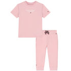 Pink Logo Trousers Set, 2, hi-res