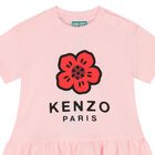 Younger Girls Pink Boke Flower Dress, 1, hi-res