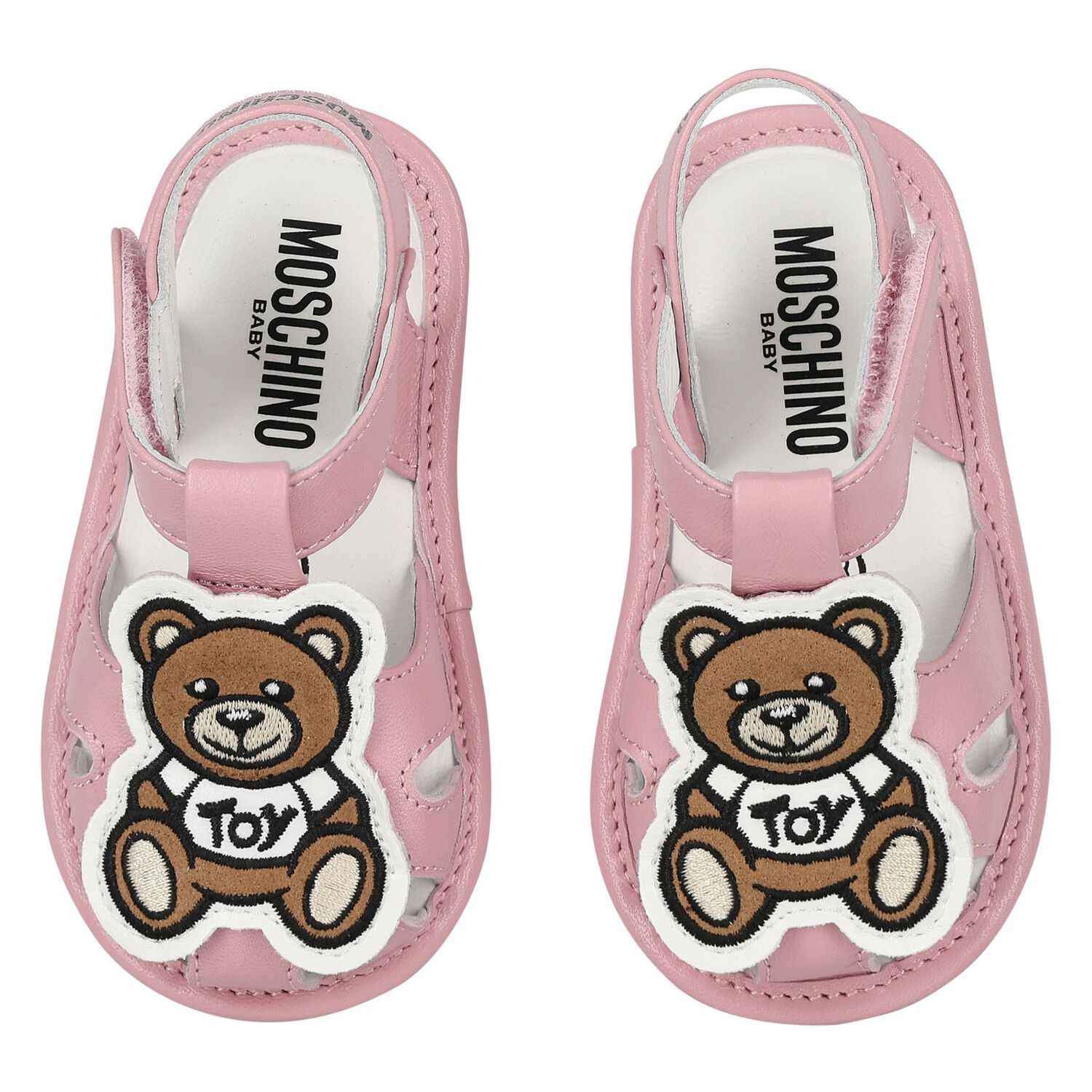Baby Girls Teddy Bear Logo Sandals, 1, hi-res