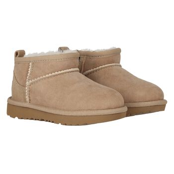 Beige Classic Ultra Mini Suede Boots