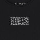 Girls Black Logo Tulle T-Shirt, 4, hi-res