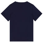 Boys Navy Logo T-Shirt, 2, hi-res