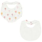 Baby Girls White & Pink Bibs ( 2-Pack ) , 1, hi-res