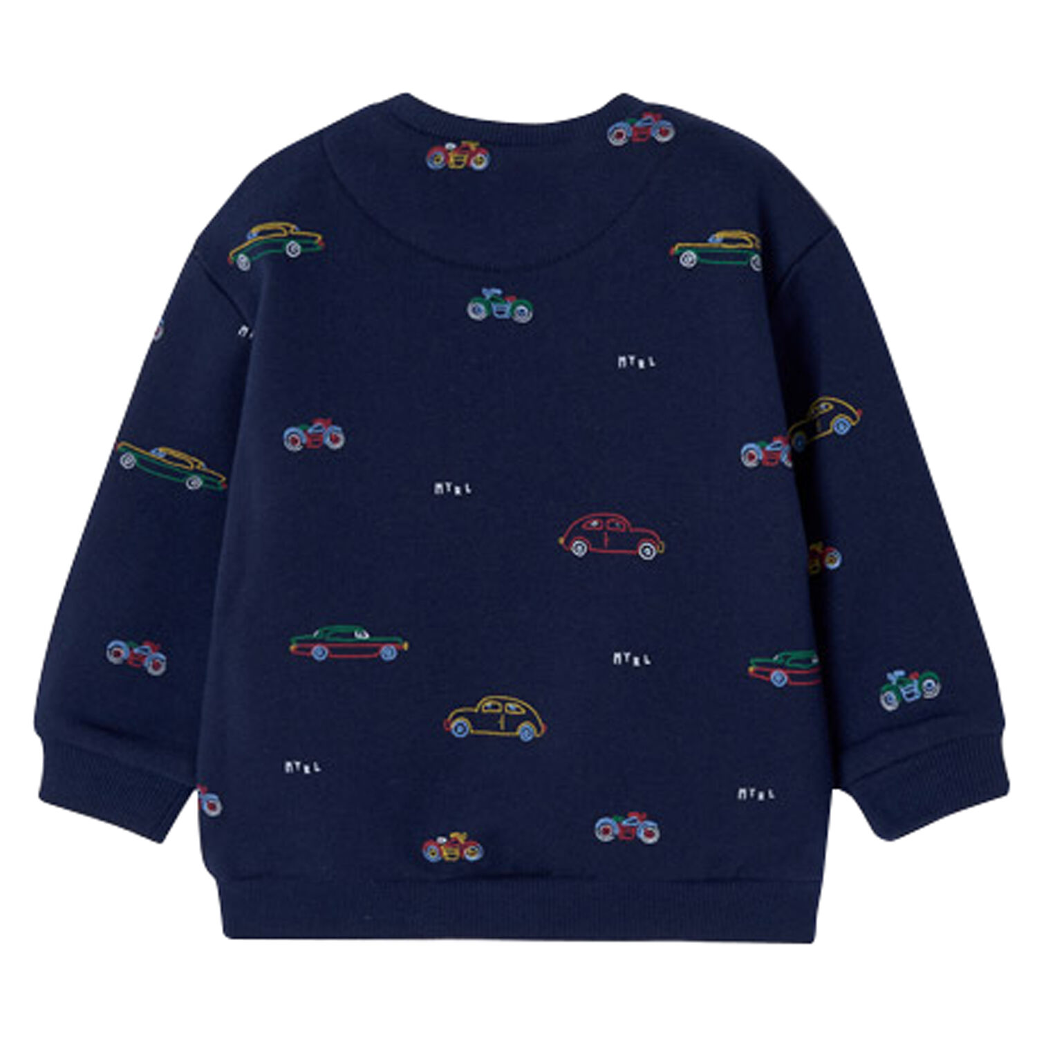 Baby Boys Navy Vehicles Sweatshirt, 1, hi-res