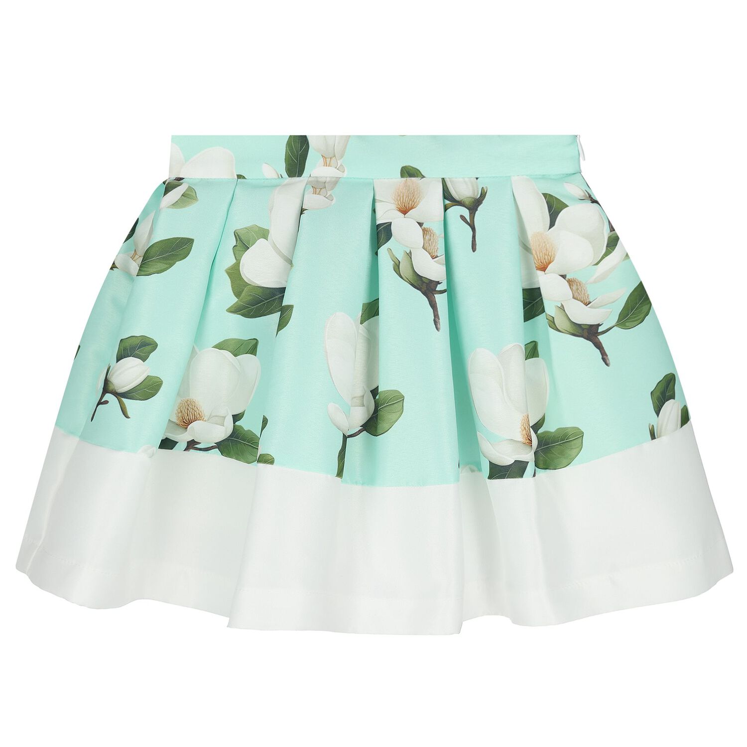 Girls Green Floral Skirt Set, 1, hi-res