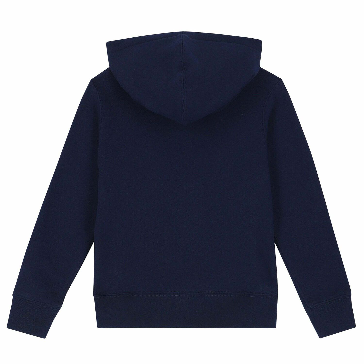 Boys Navy Logo Hooded Top, 1, hi-res
