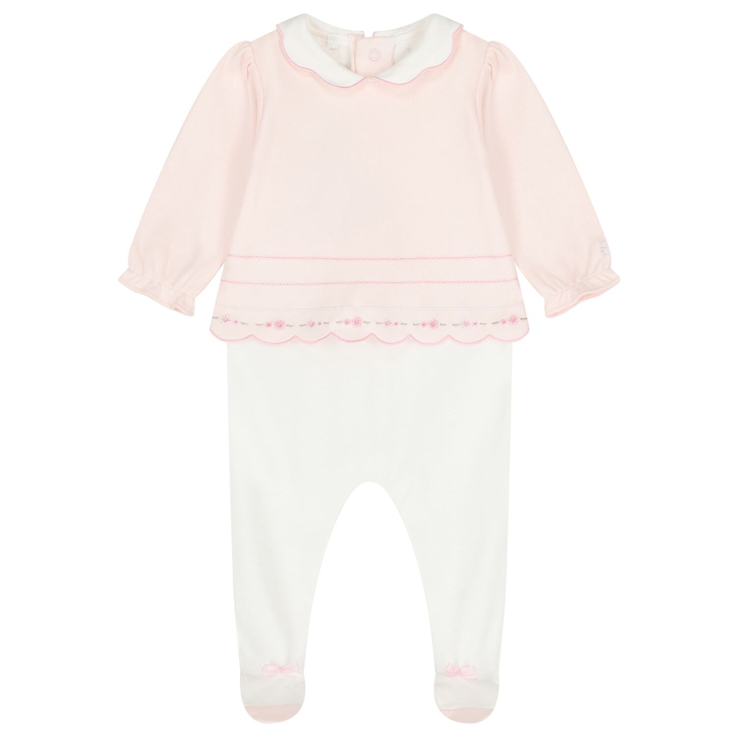 Baby Girls Pink Floral Babygrow Set, 1, hi-res image number null