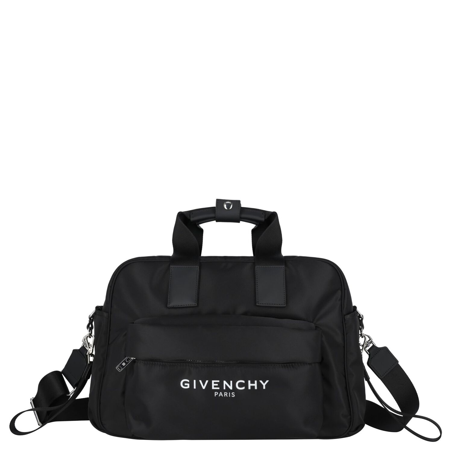 Black Logo Baby Changing Bag, 1, hi-res
