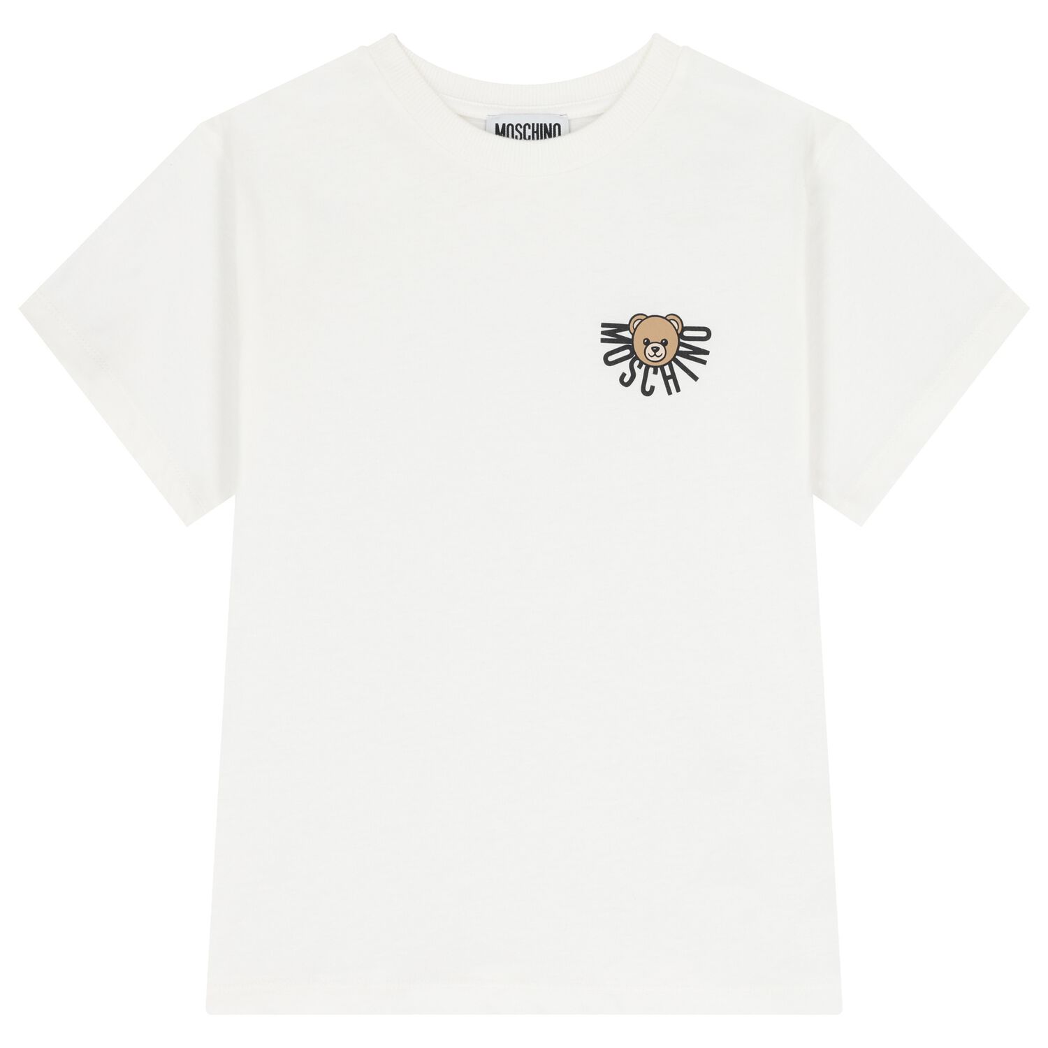 White Teddy Bear Logo T-Shirt, 1, hi-res