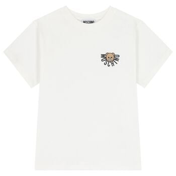 White Teddy Bear Logo T-Shirt