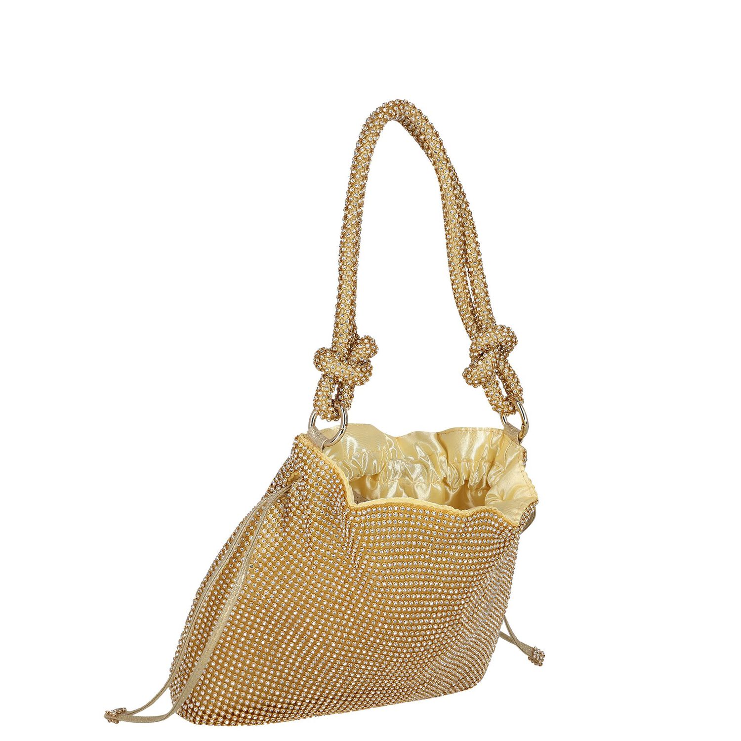 Girls Gold Rhinestones Handbag, 1, hi-res