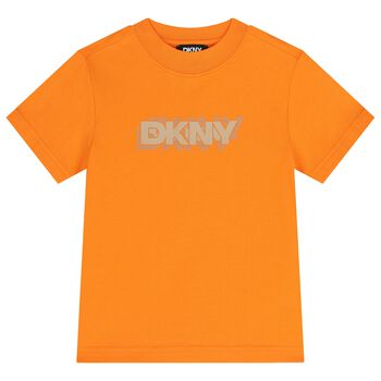 Boys Orange Logo T-Shirt