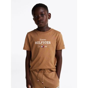 Boys Brown Logo T-Shirt