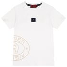 Boys White Logo T-Shirt, 1, hi-res