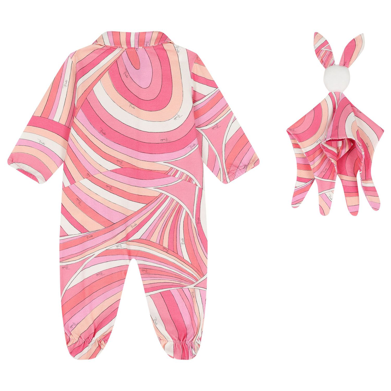 Baby Girls Pink & Ivory Iride Babygrow Gift Set, 2, hi-res