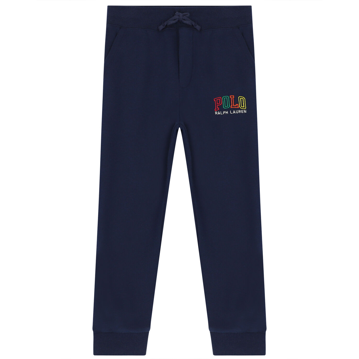 Boys Navy Blue Logo Joggers, 1, hi-res