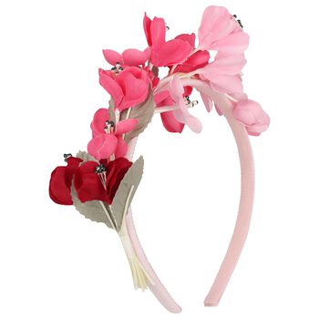 Girls Pink Floral Headband