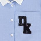 Girls Blue Logo Dress, 1, hi-res