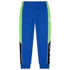Boys Blue & Green Logo Joggers, 1, hi-res