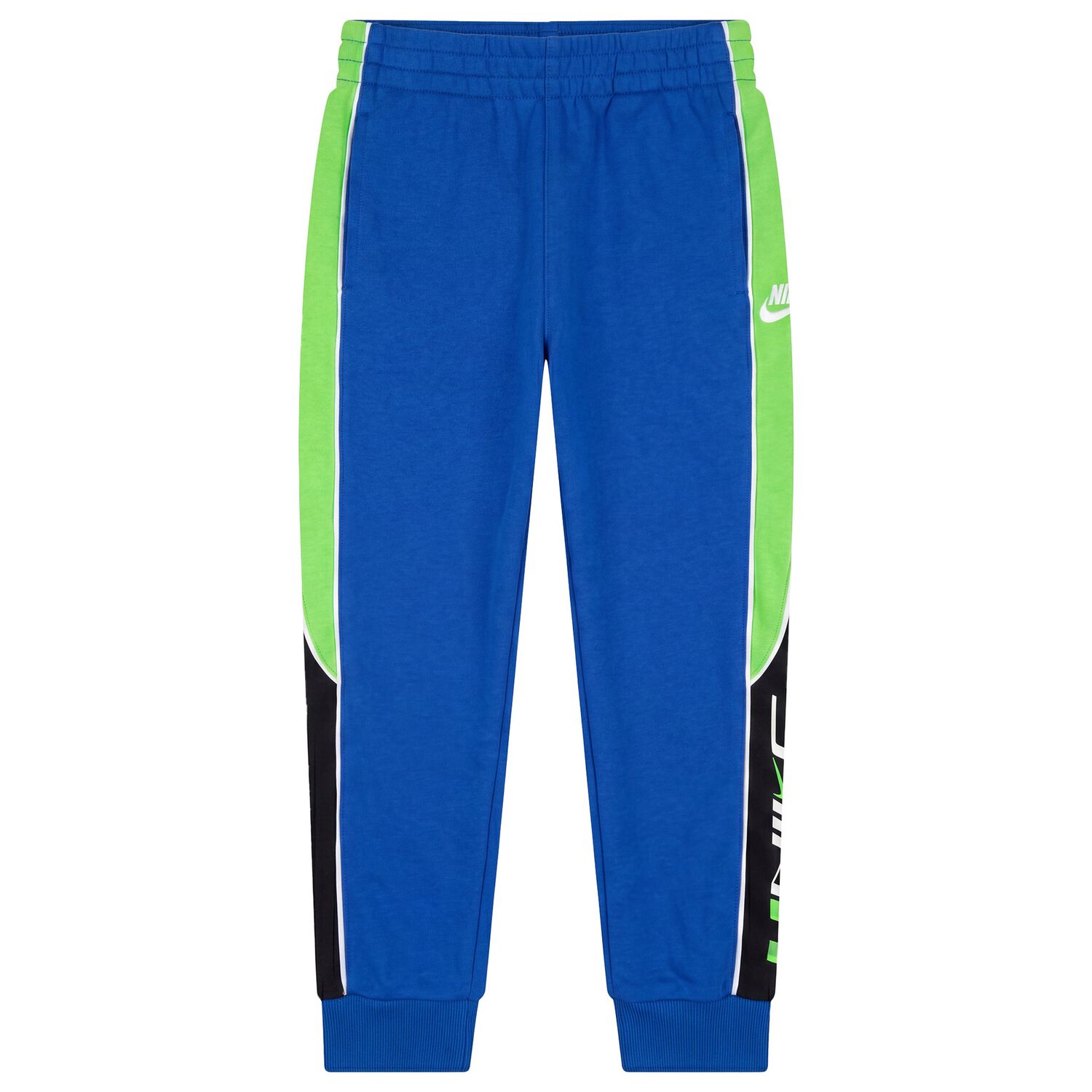 Boys Blue & Green Logo Joggers, 1, hi-res