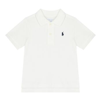 Baby Boys White Logo Polo Shirt