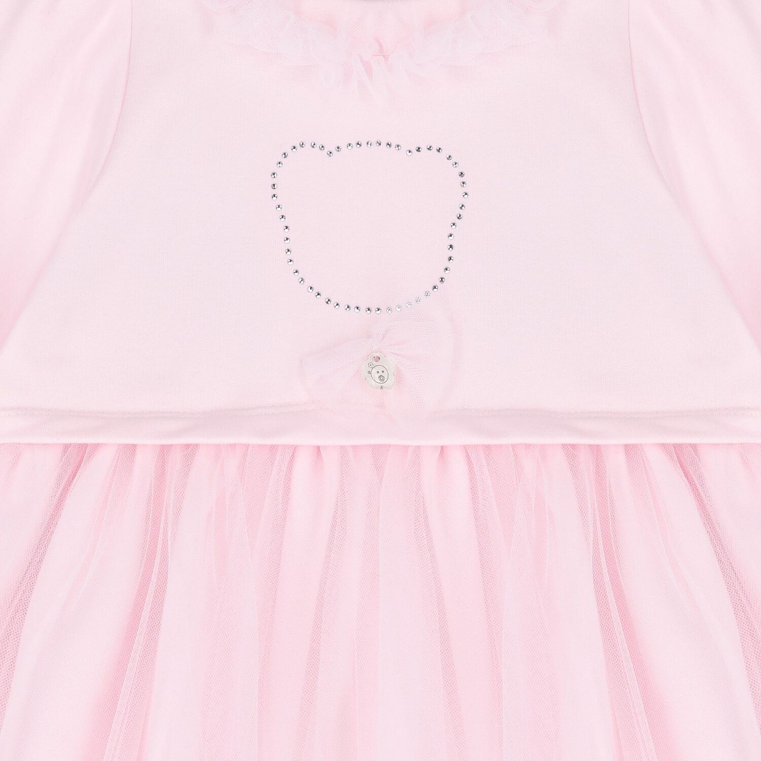Baby Girls Pink Tulle Dress, 1, hi-res