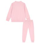 Girls Pink Logo Tracksuit, 1, hi-res