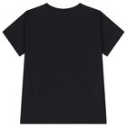 Boys Black Teddy Bear Logo T-Shirt, 1, hi-res